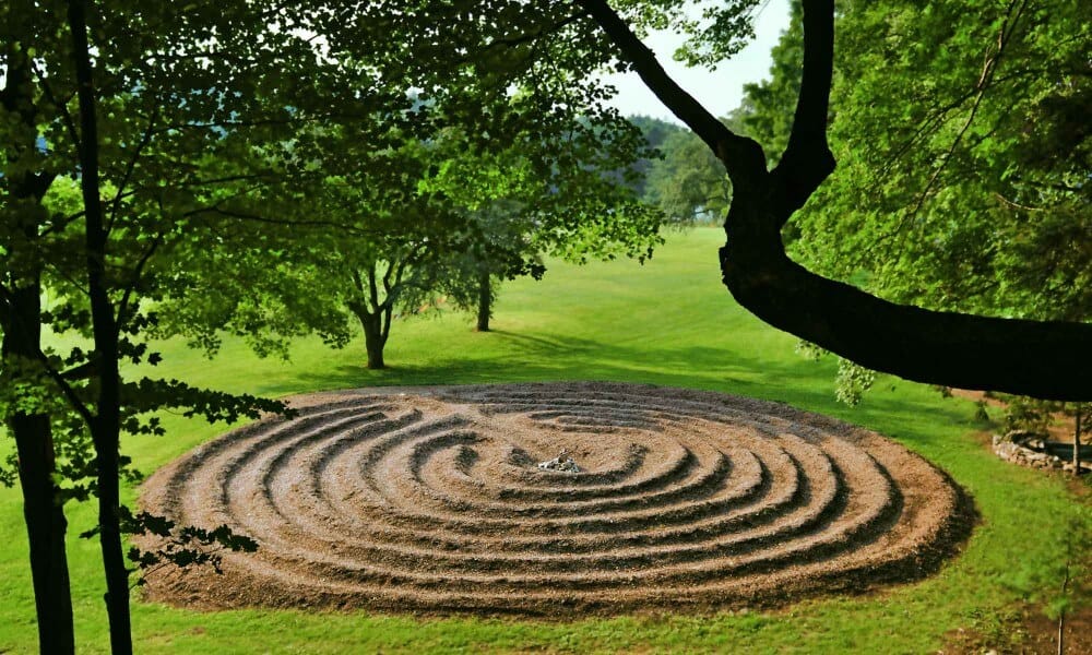 the labyrinth located at Mountainside Treatment Center in Canaan, CT
