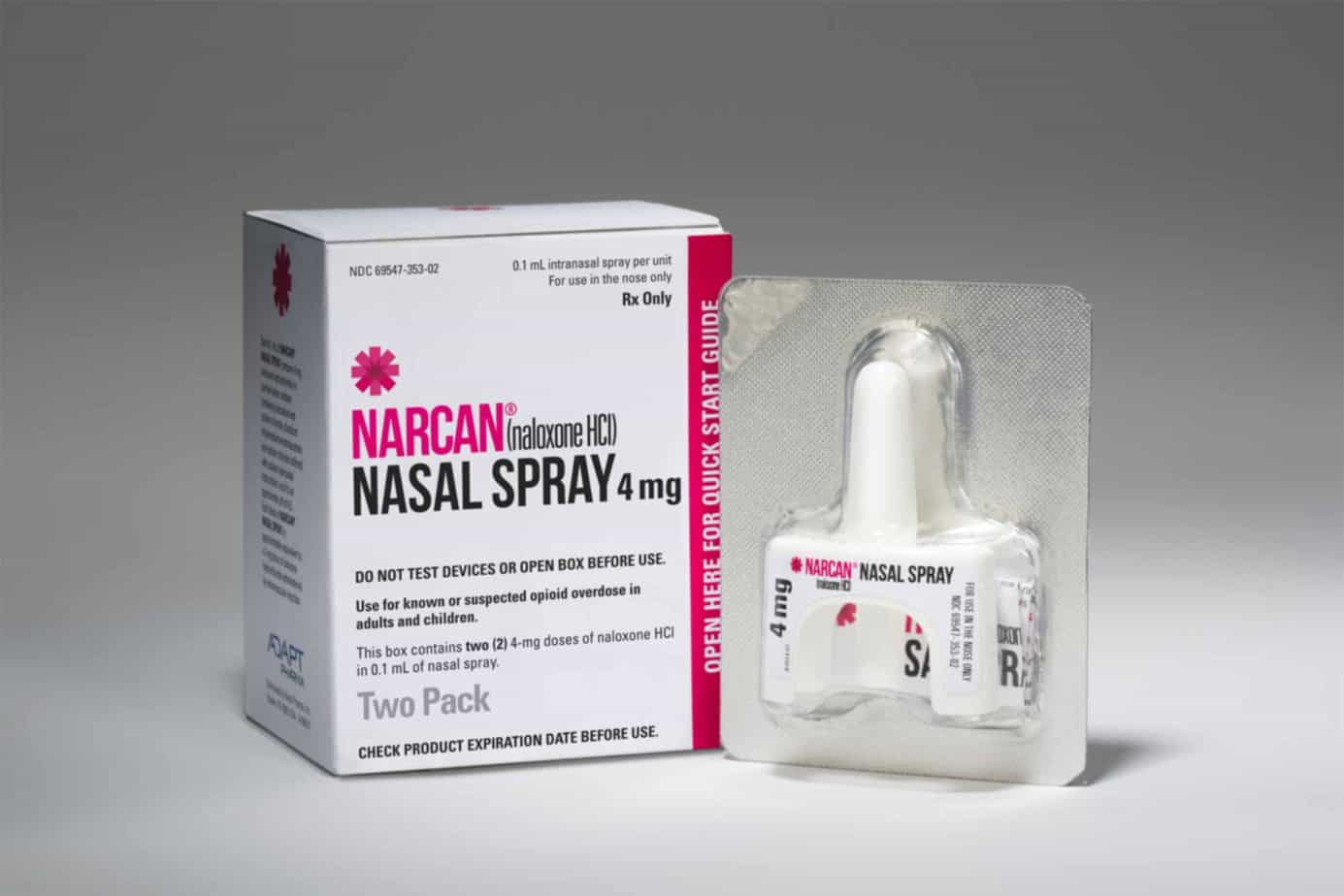 narcan nasal spray with box