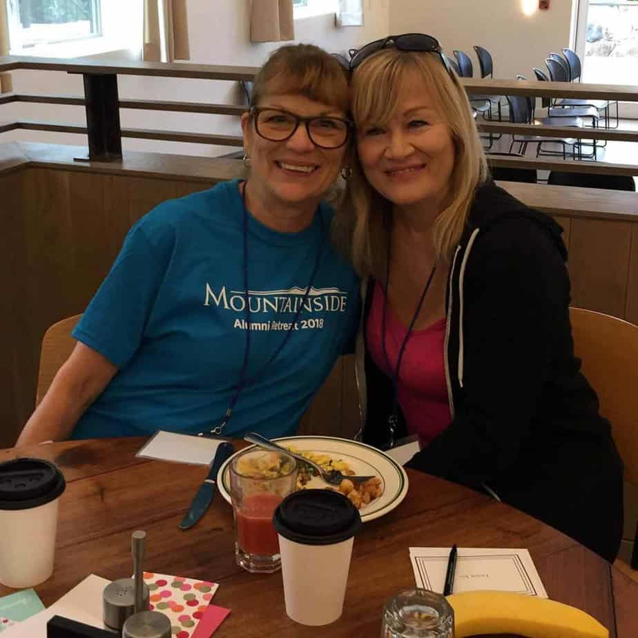 2 women at Mountainside Treatment Center Canaan Alumni Retreat Event 2018