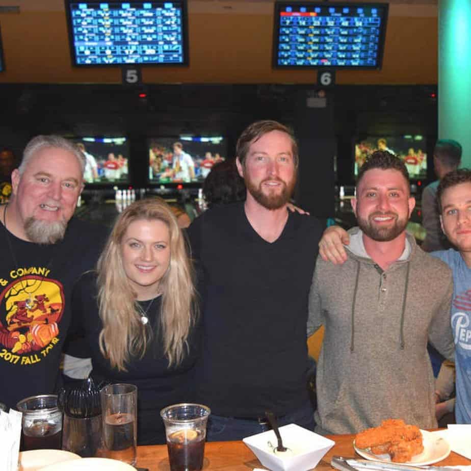 Group photo at Mountainside Treatment Center Alumni Bowling Event at Frames in New York City in March 2019