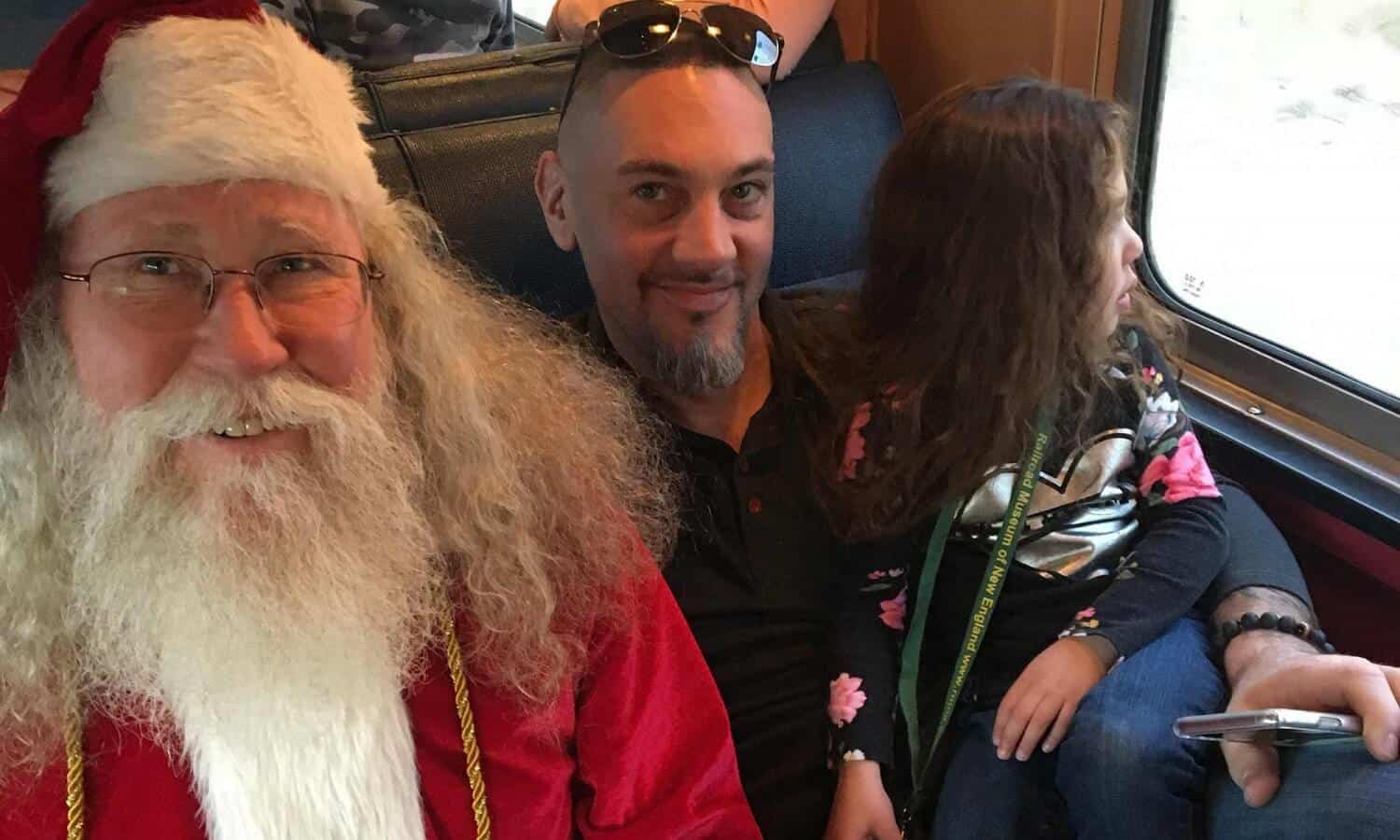 Mountainside alumni and Santa on Santa Express
