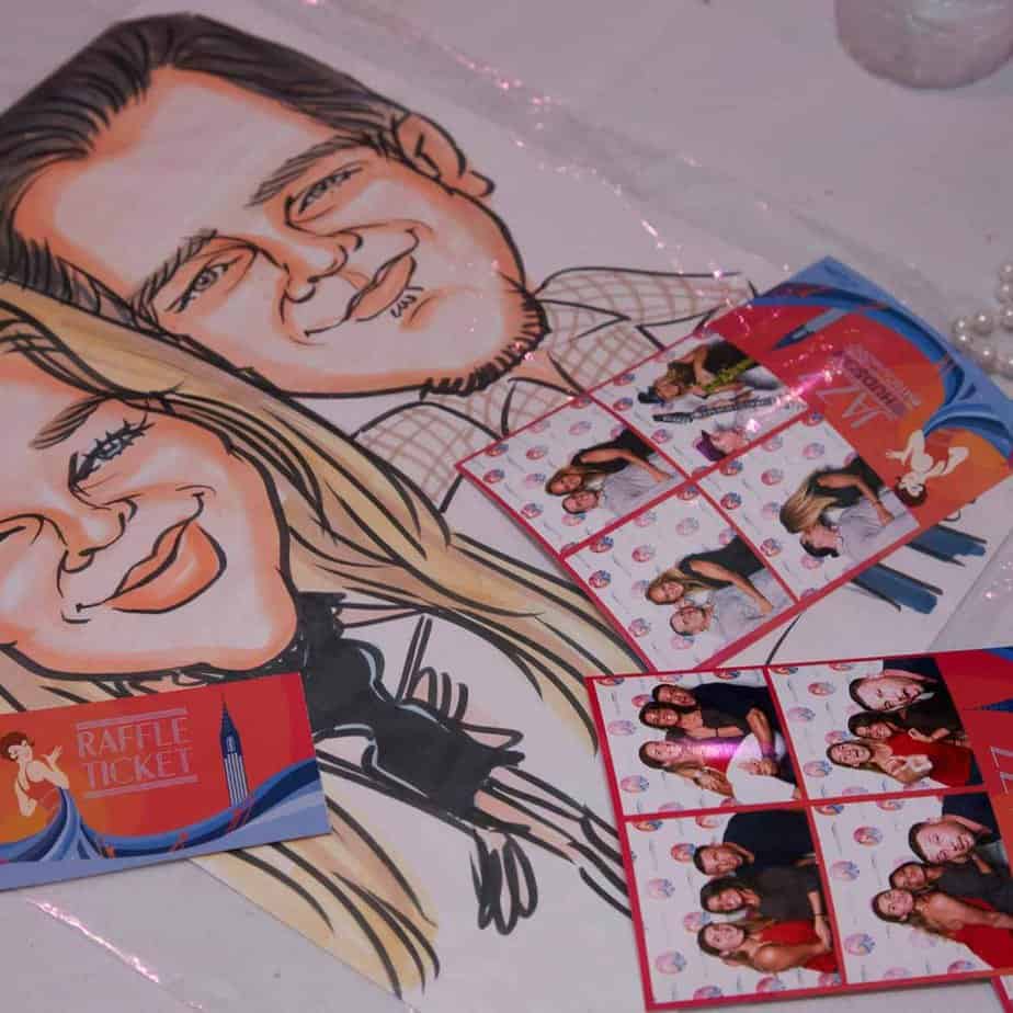 Caricature and photos at Mountainside Treatment Center Alumni Jazz on the Hudson Event in NYC