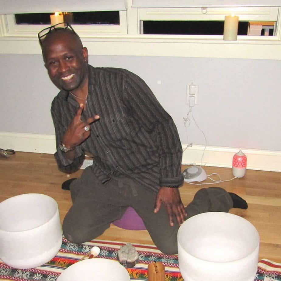 Kelvin Similing at Mountainside Treatment Center Alumni Sound Healing Event in Connecticut