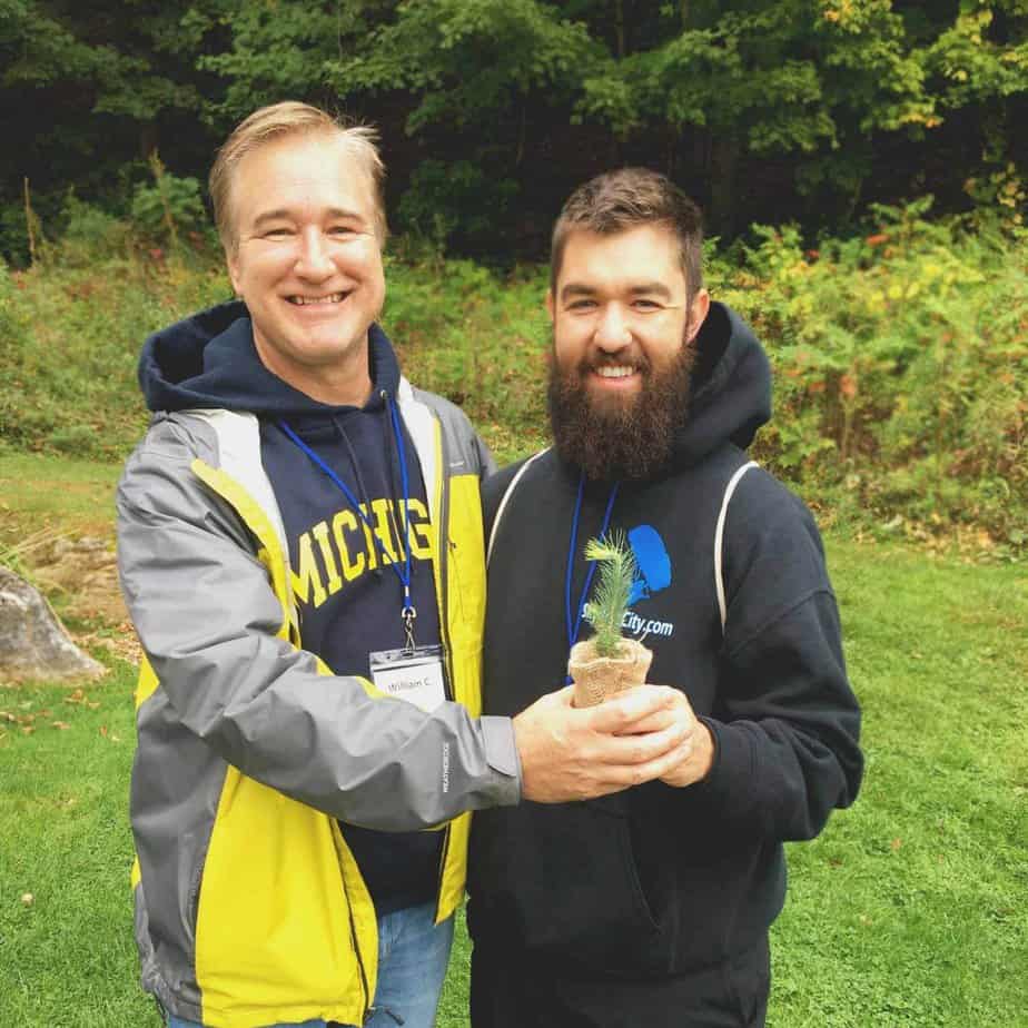 Men Holding Cactus at Mountainside Treatment Center Alumni Retreat 2017 in Canaan